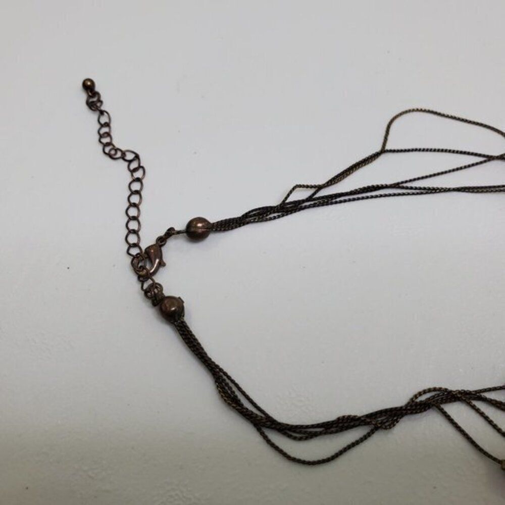 Rainbow Beaded Necklace Tigers Eye Multi Strand Go - Picture 5 of 7